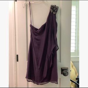 French Connection Purple One Shoulder Dress